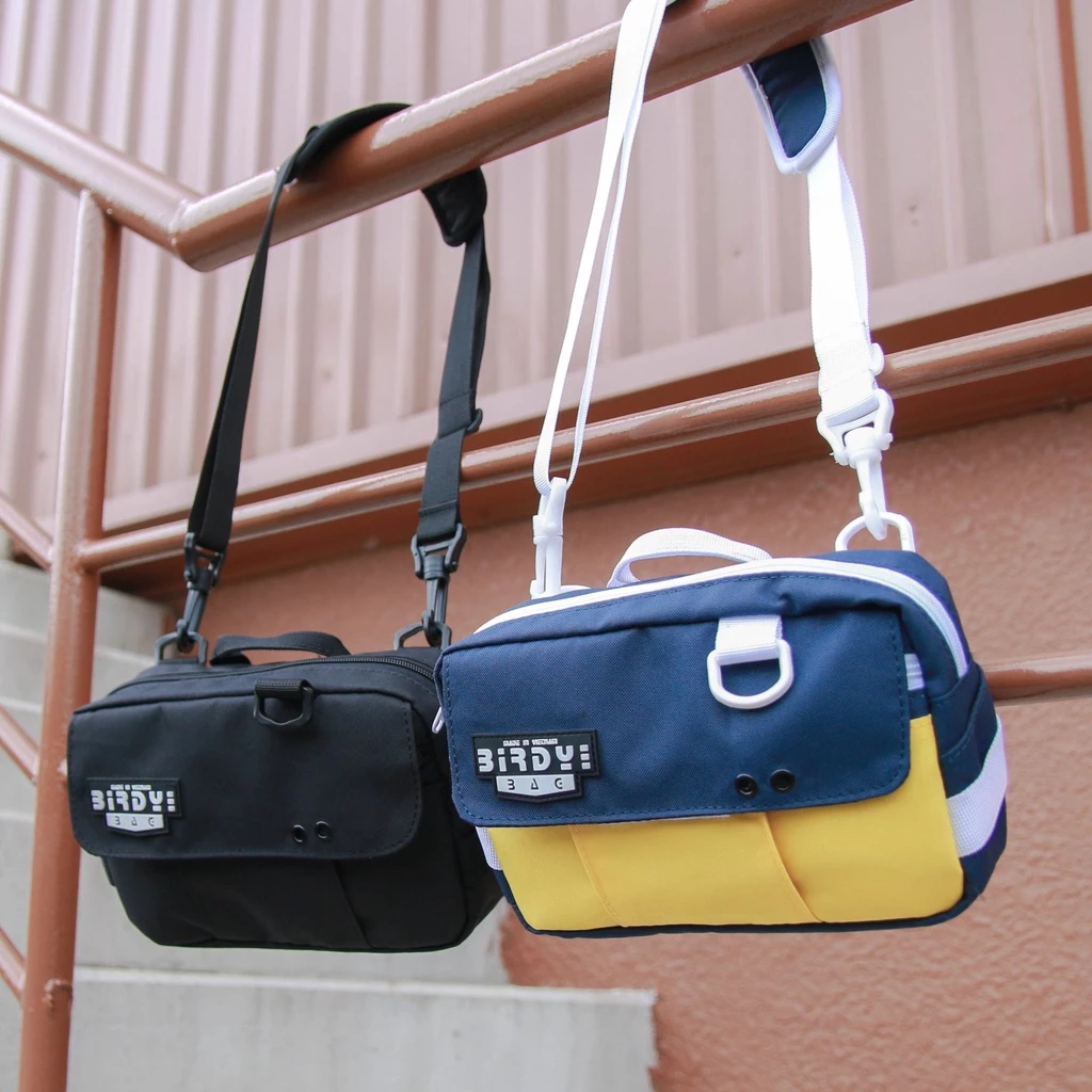 Túi đeo chéo nam nữ unisex mini nhỏ gọn FUNNI BAG HORIZONTAL vải Canvas chống nước thương hiệu Birdybag