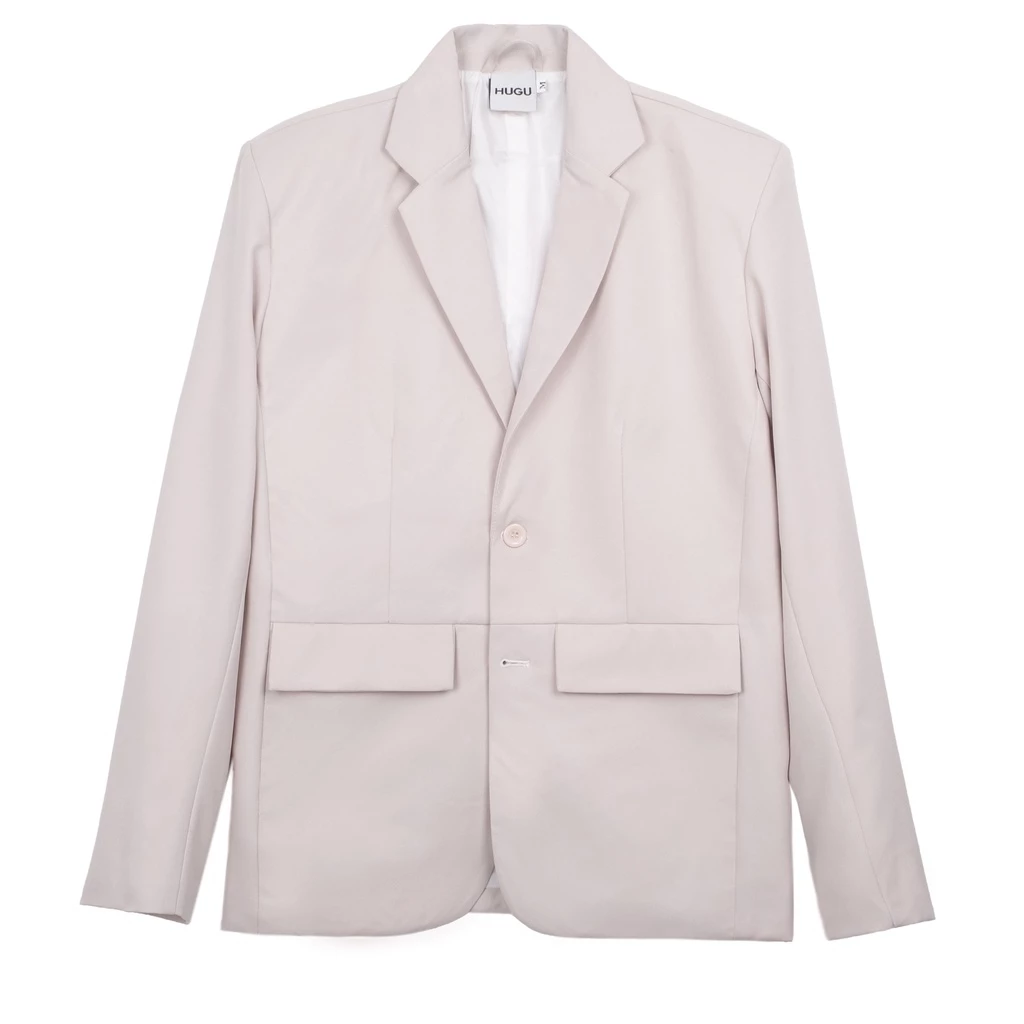 Áo khoác blazer trơn form rộng Basic Blazer HUGU chất vải cao cấp chuẩn form