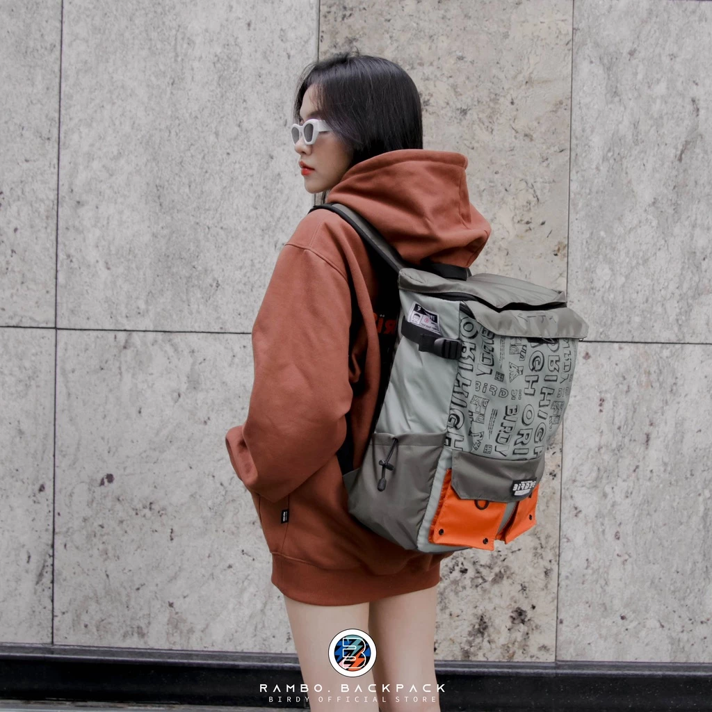 Balo nam đi học thời trang màu đen, trắng nam nữ Local Brand BIRDYBAG - RAMBO