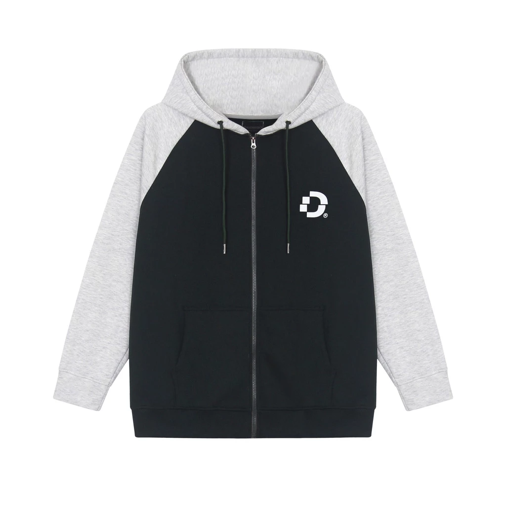 Áo Khoác Zip Basic Unisex Form Rộng Tay Lỡ - Hoodie Zip Raglan Oversize