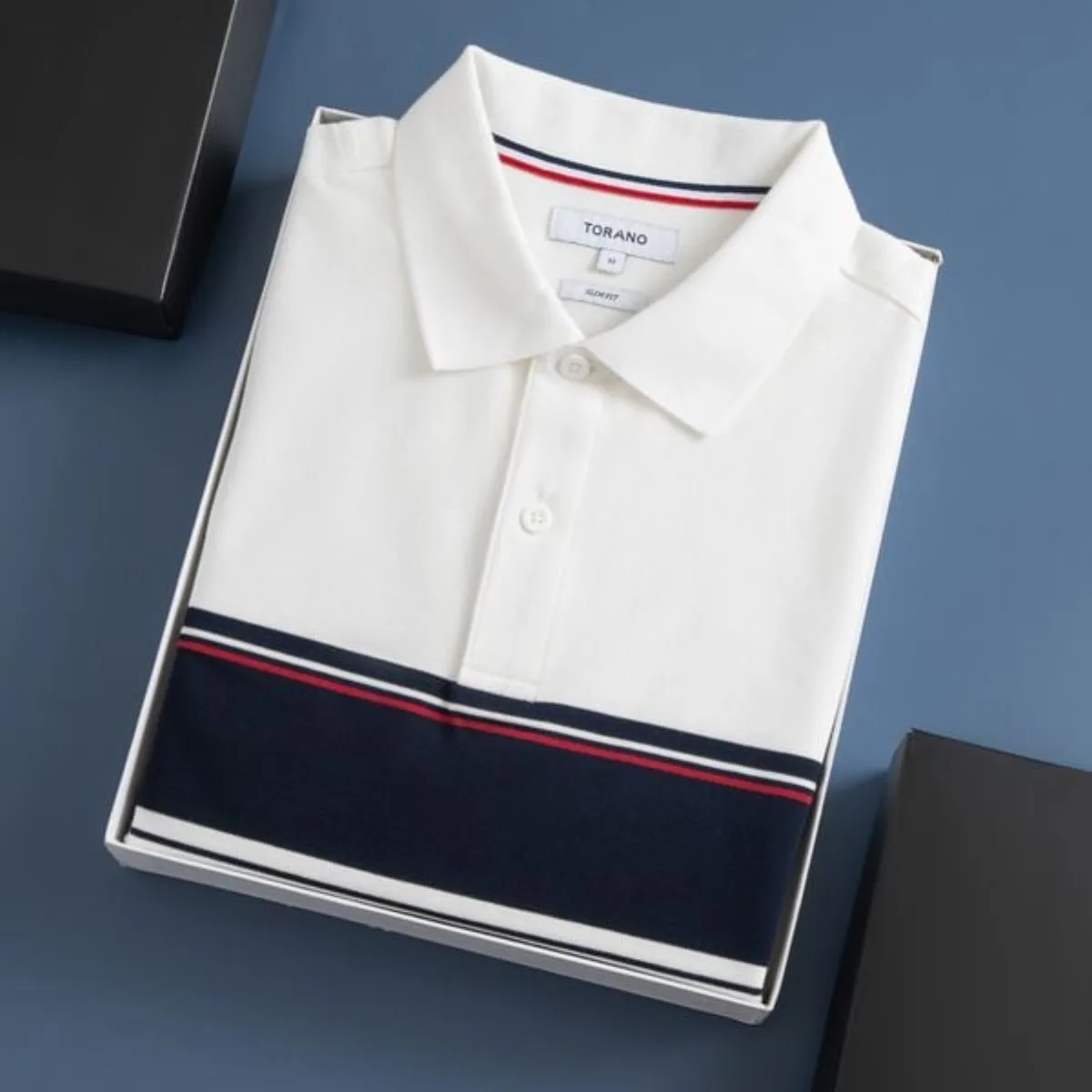 Áo polo DELUXE POLO TORANO kẻ bo tay phối màu thời trang, lịch sự và trẻ trung GSTP042