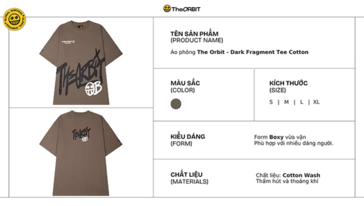 Áo thun nam nữ The ORBIT - Dark Fragment Tee Cotton - Local Brand Chính Hãng