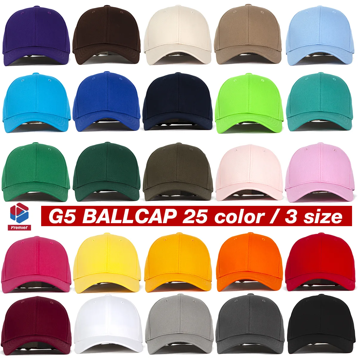 Nón PREMI3R ballcap cursive logo white TBC02602