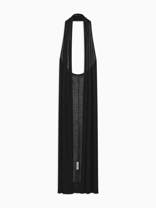 Colin Halter Neck Long Cardigan In Merino