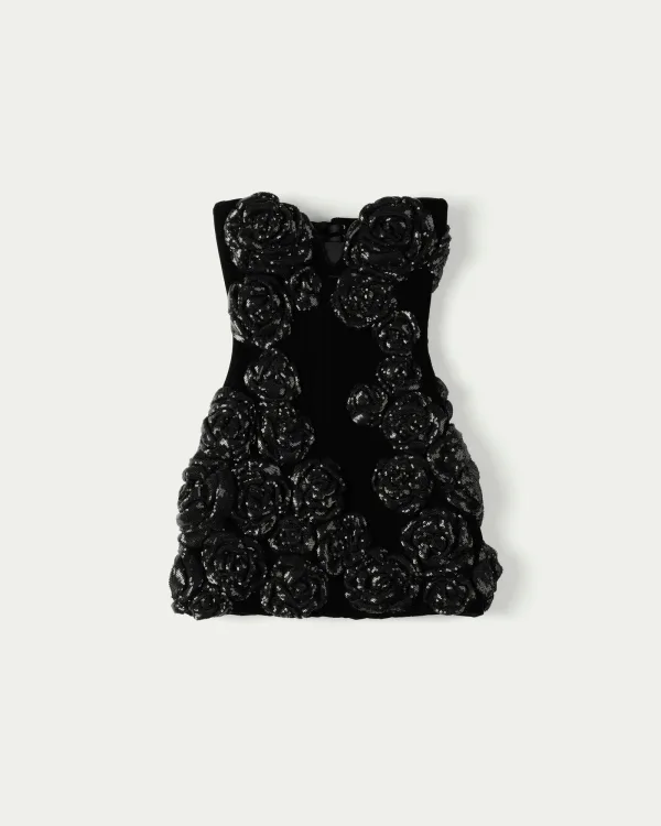 Bloomscape Floral Beaded Mini Dress