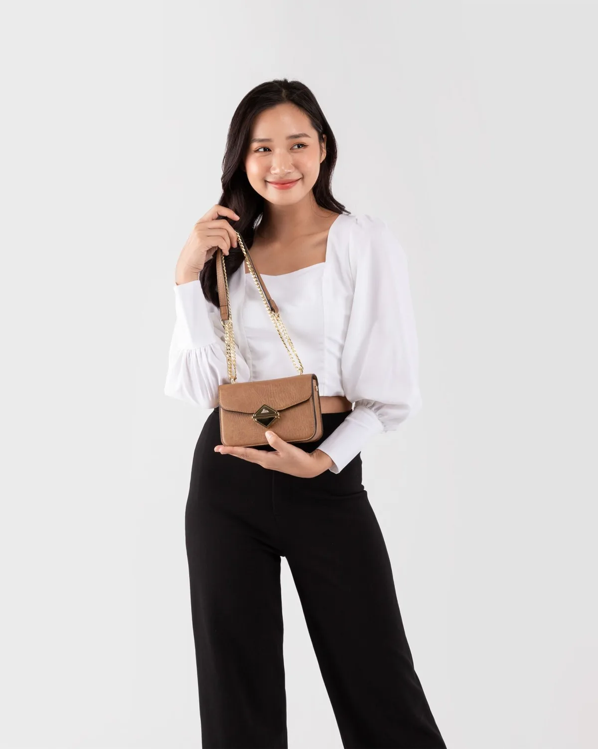 Túi Lata (Thời trang nữ đi chơi size 17 - Túi đeo chéo da HN97)