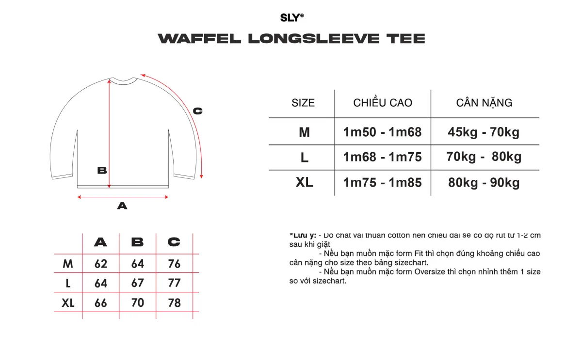 Áo thun tay dài SLY Longsleeve Waffle Six Chamber Grey