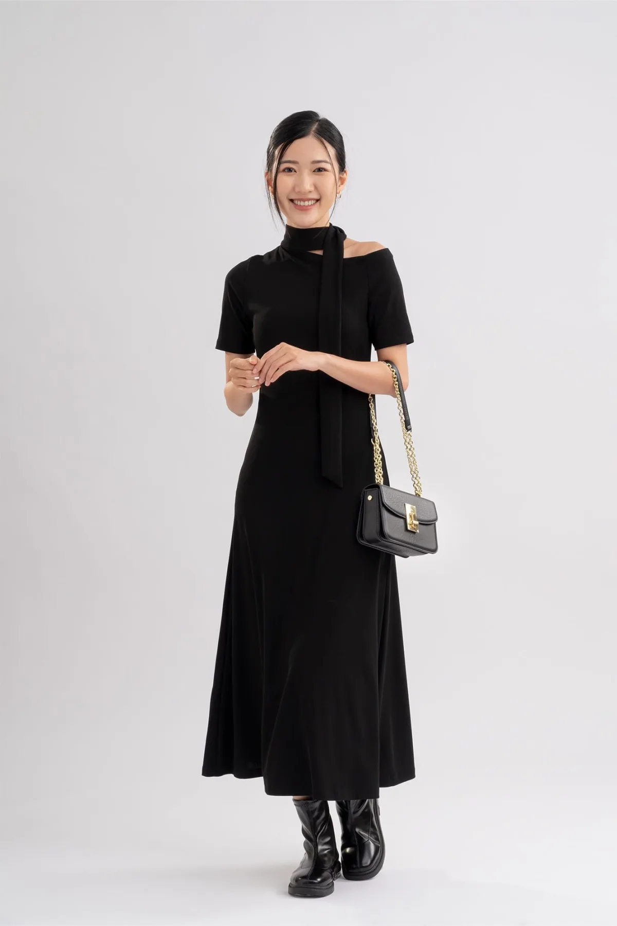 Túi Lata (Thời trang nữ dự tiệc phối khóa - Túi đeo chéo da HN112)