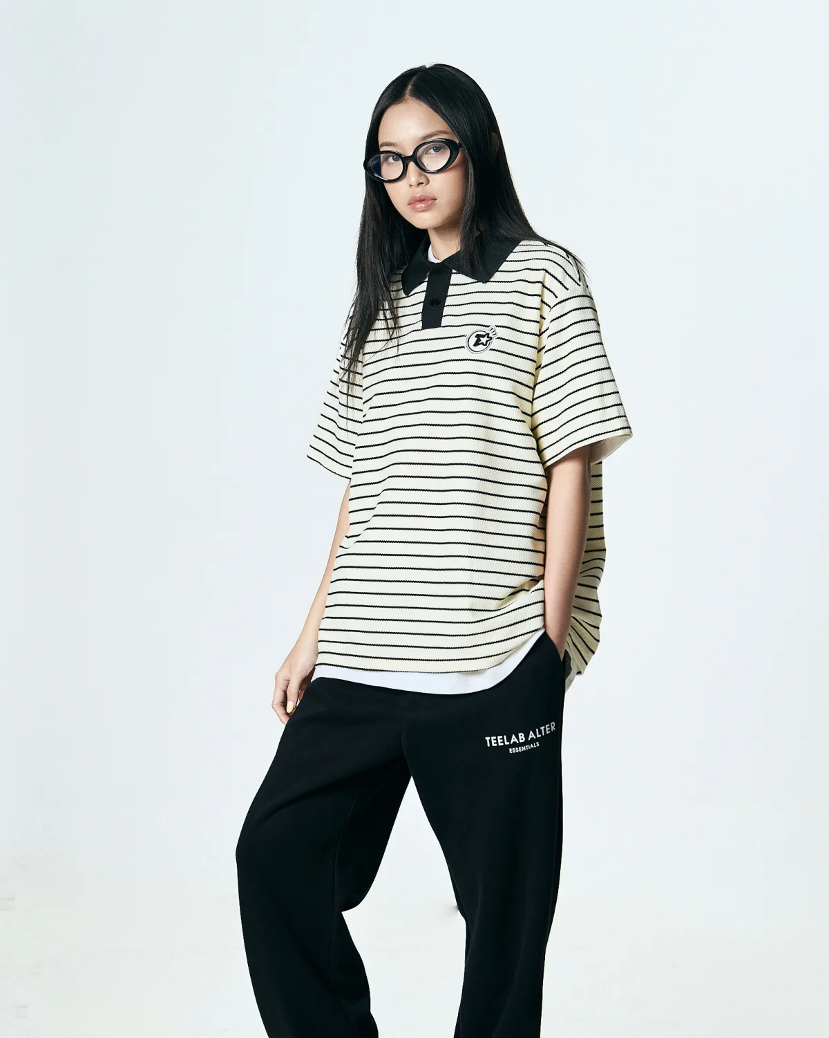 Áo Polo Teelab Alter Relaxed Cotton Stripe Polo AP076