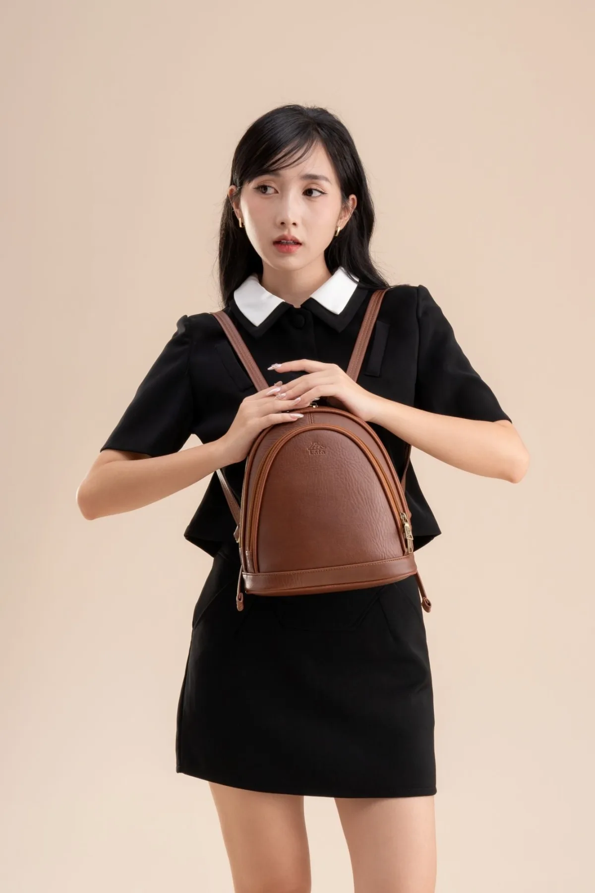 Balo Lata (Thời trang nữ tiện lợi cỡ trung - Balo da BAL78)
