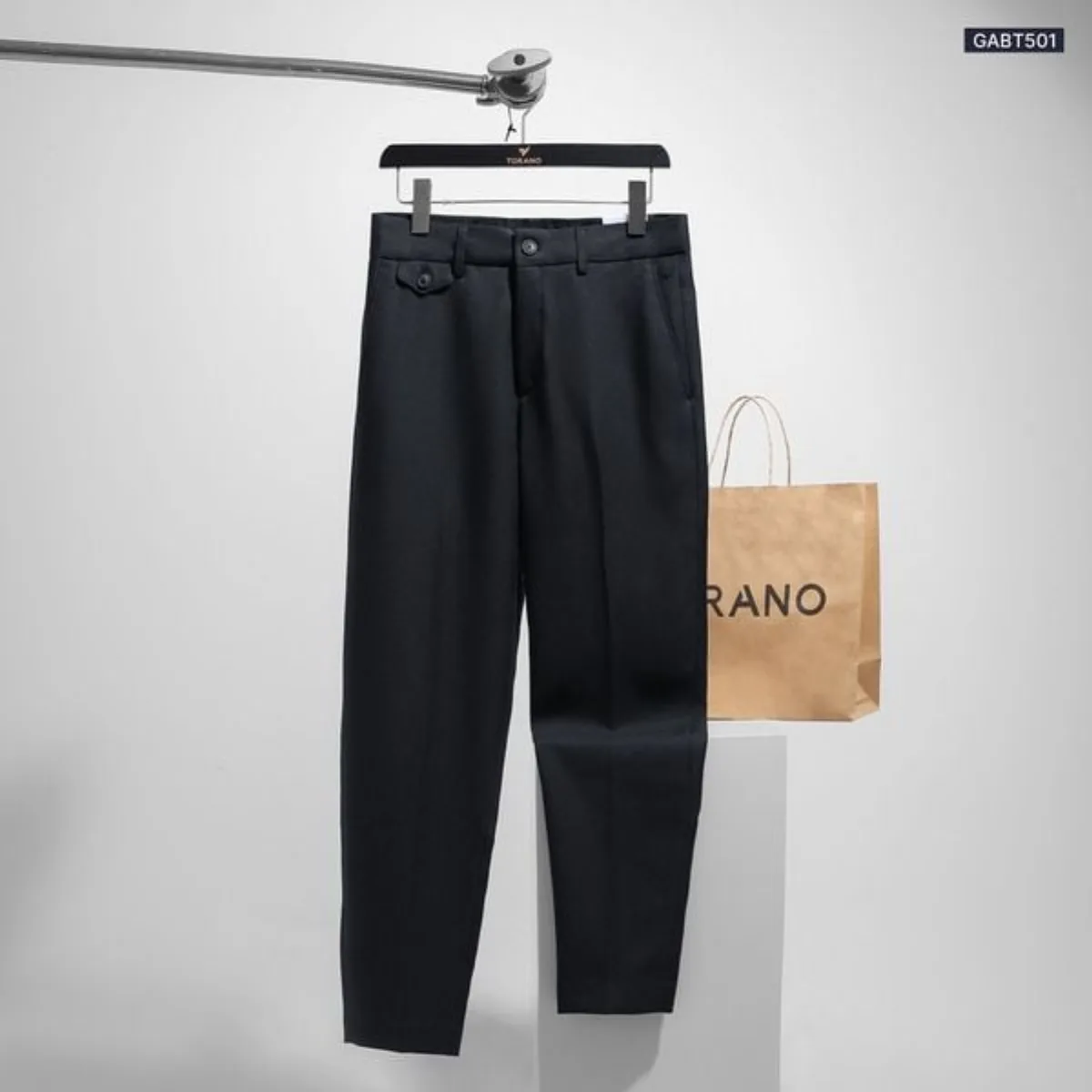Quần âu PREMIUM TROUSERS TORANO slimfit trơn cạp trơn thêu logo háng khuẩn và chống bám bẩn GABT501