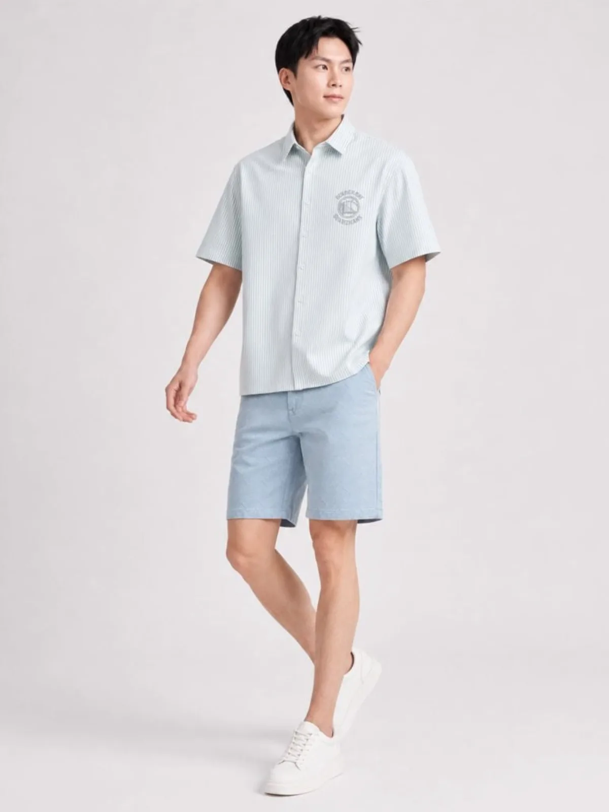 Áo Sơ Mi Nam ICONDENIM Tay Ngắn Campus League Form Boxy SMID0388