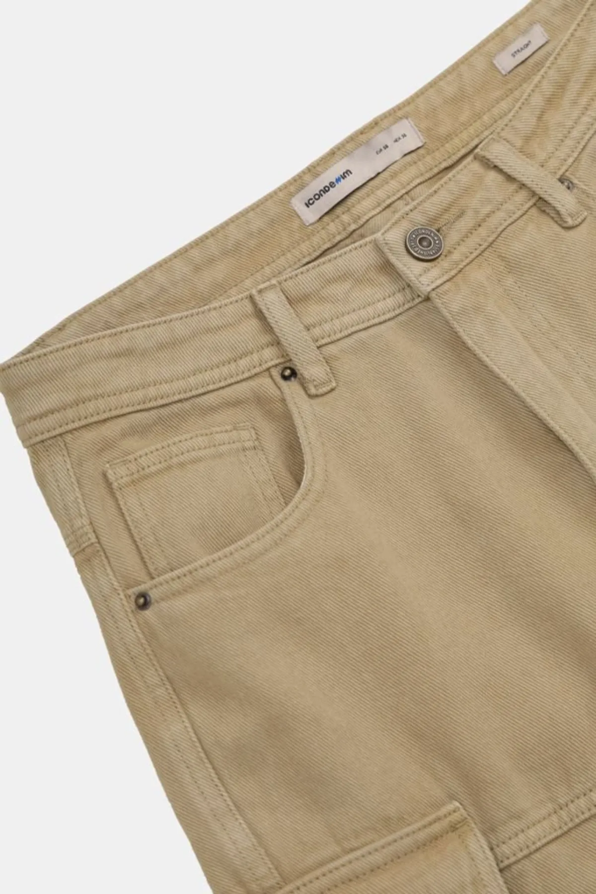 Quần Cargo ICONDENIM Washed Khaki QKID0054