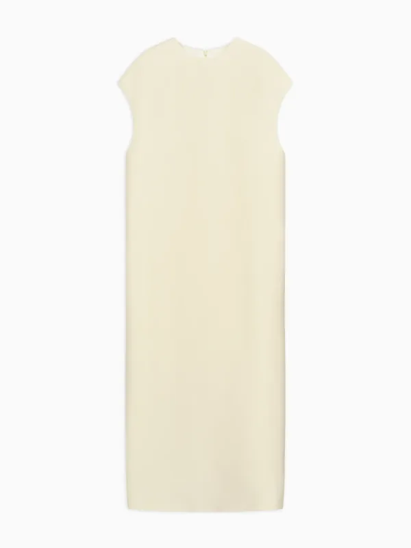 Ruth Cap-Sleeves Dress in Double Fluffy