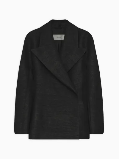 Luka Tailored Jacket in Slub Silk
