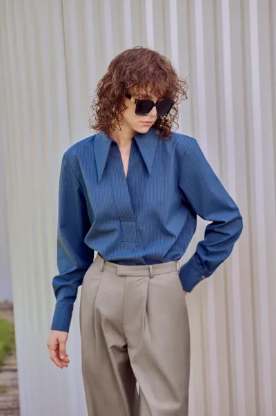 Linear Shirt - Navy
