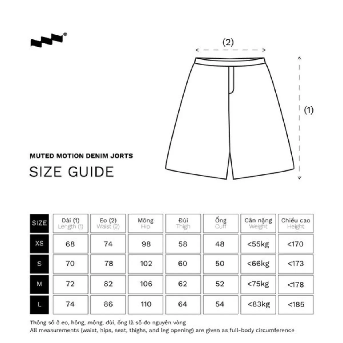 Quần Jorts Denim Unisex LIDER MUTED MOTION DENIM JORTS