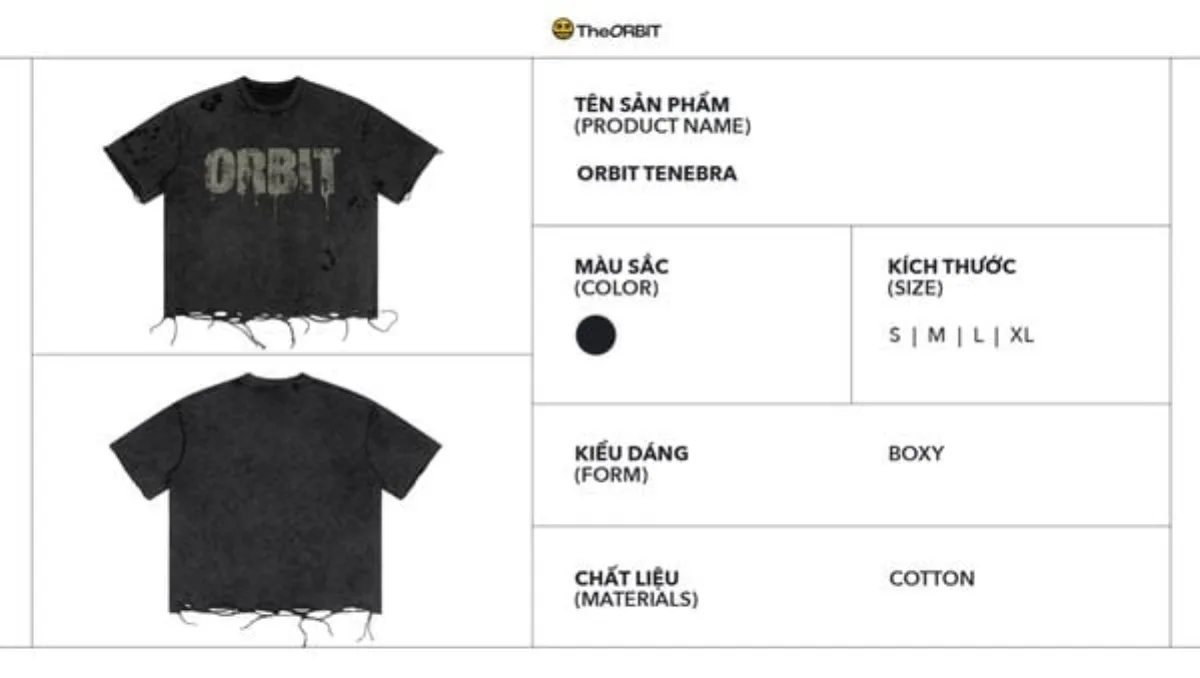 Áo Thun Nam Nữ ORBIT TENEBRA - Local Brand Chính Hãng