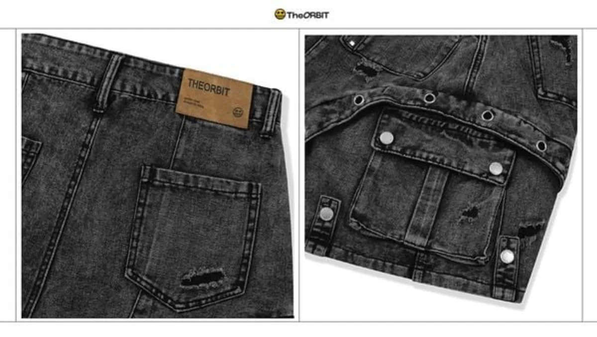 Quần Shorts Nam Nữ The ORBIT RIVET WASHED SHORTS - Local Brand Chính Hãng