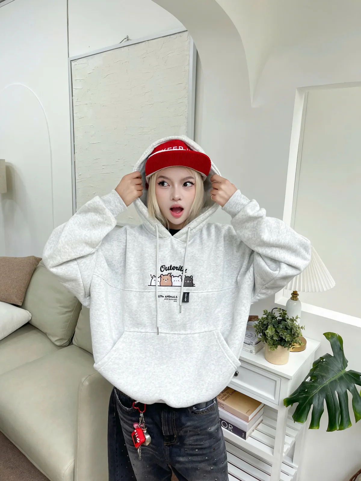 Áo Khoác Hoodie Outerity Gấu Mập | Mũ to dày dặn bigsize | Unisex Localbrand 2024