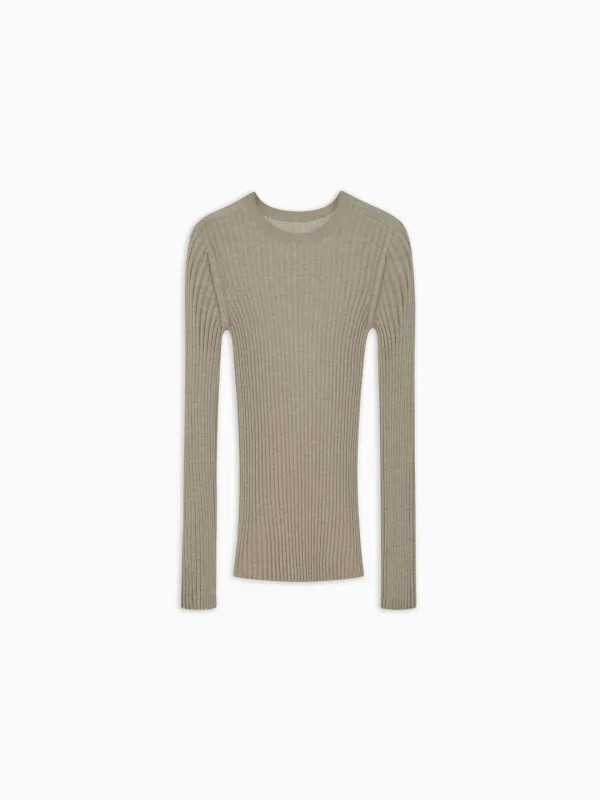 Carlyn Crewneck Pullover in Knitted Cashmere
