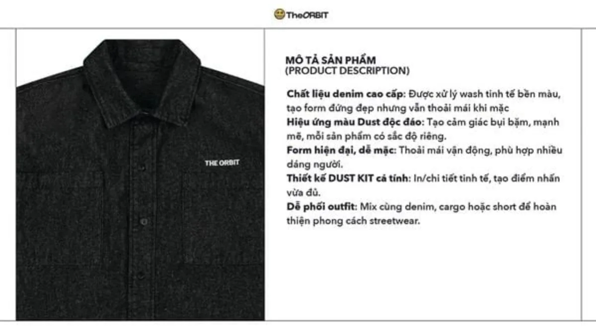 Áo Sơ Mi Nam Nữ The ORBIT DUST KIT TOP - Local Brand Chính Hãng