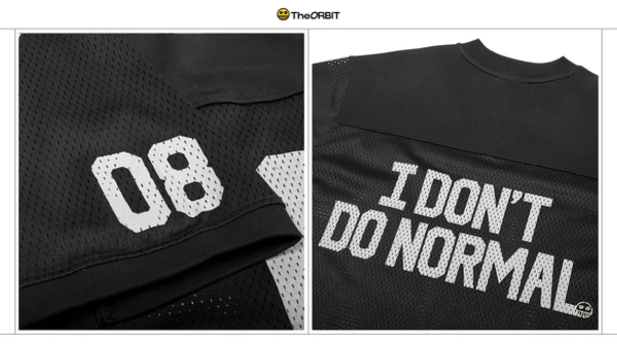 Áo phông Mesh Jersey Nam Nữ - 08 The ORBIT áo đẹp tay lỡ cổ tròn vải mesh cao cấp áo thun
