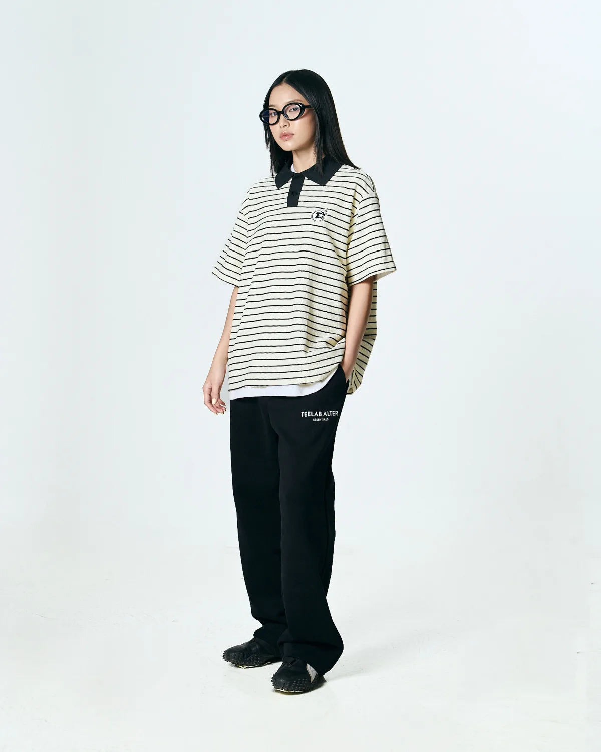 Áo Polo Teelab Alter Relaxed Cotton Stripe Polo AP076