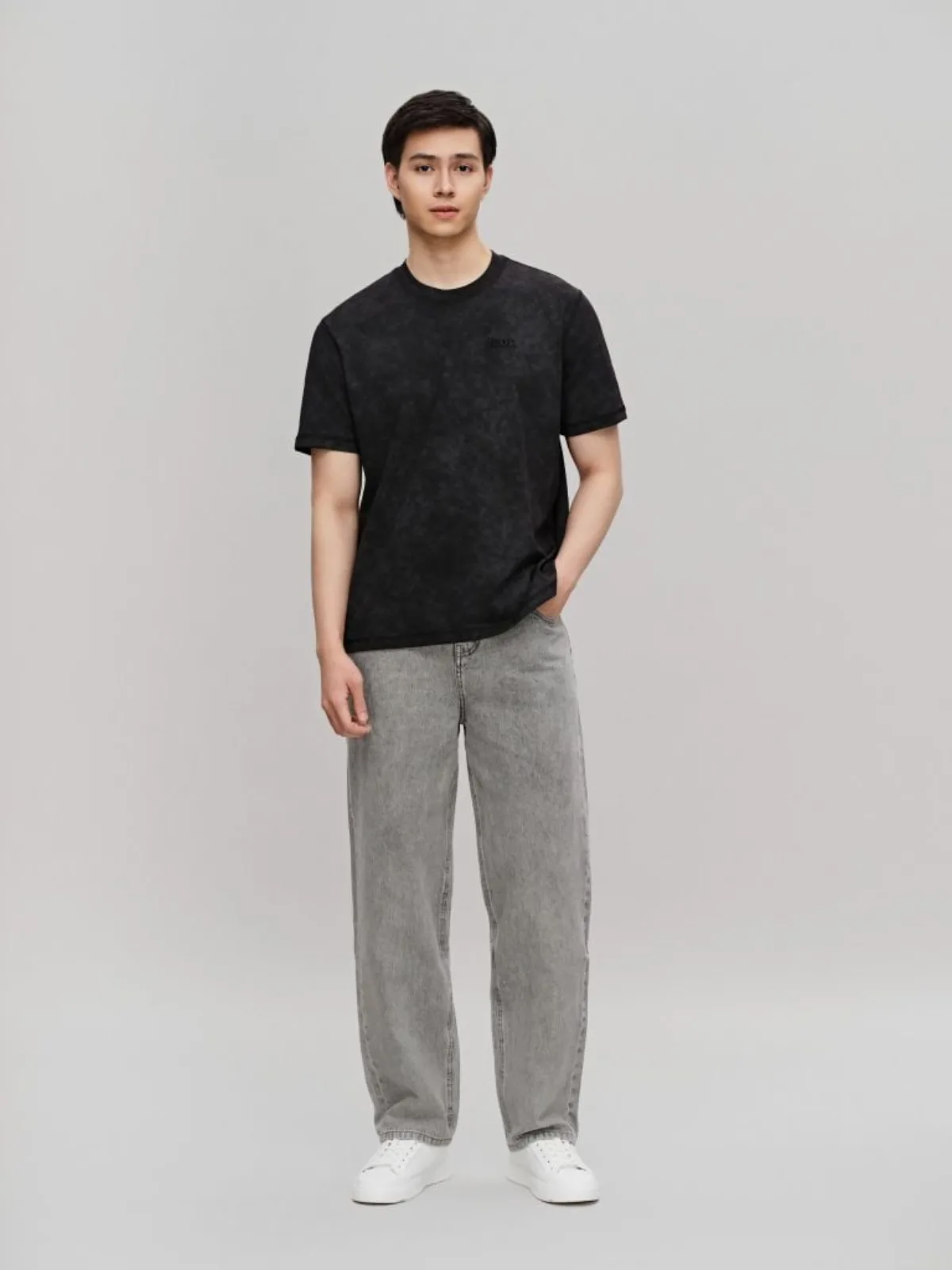 Áo Thun Nam ICONDENIM Basic Logo Wash Form Regular ATID0519