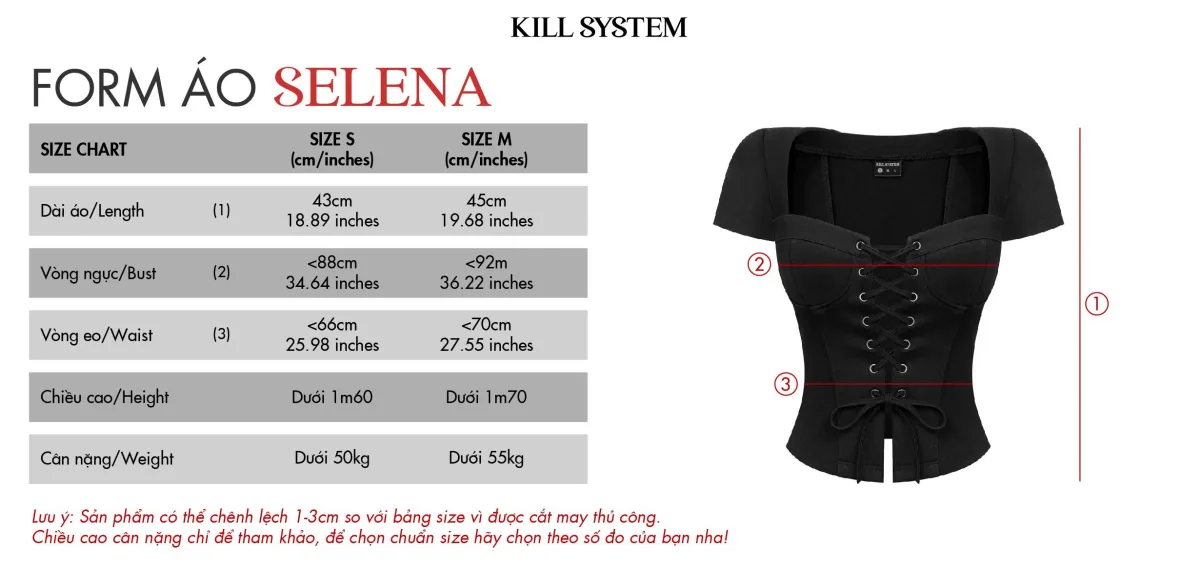 Áo kiểu cổ vuông đan dây gợi cảm SELENA - 𝐊𝐈𝐋𝐋 𝐒𝐘𝐒𝐓𝐄𝐌