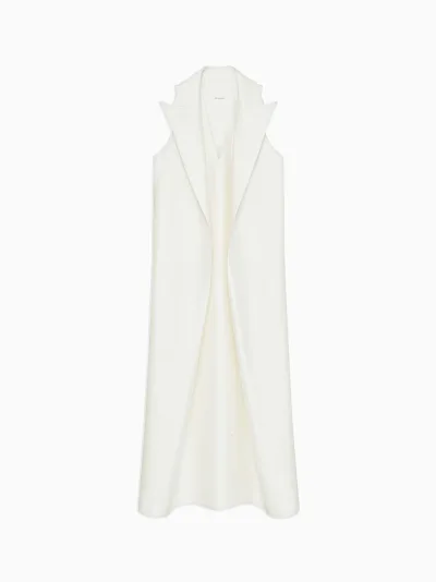 Pino Draped Dress in Slub Silk