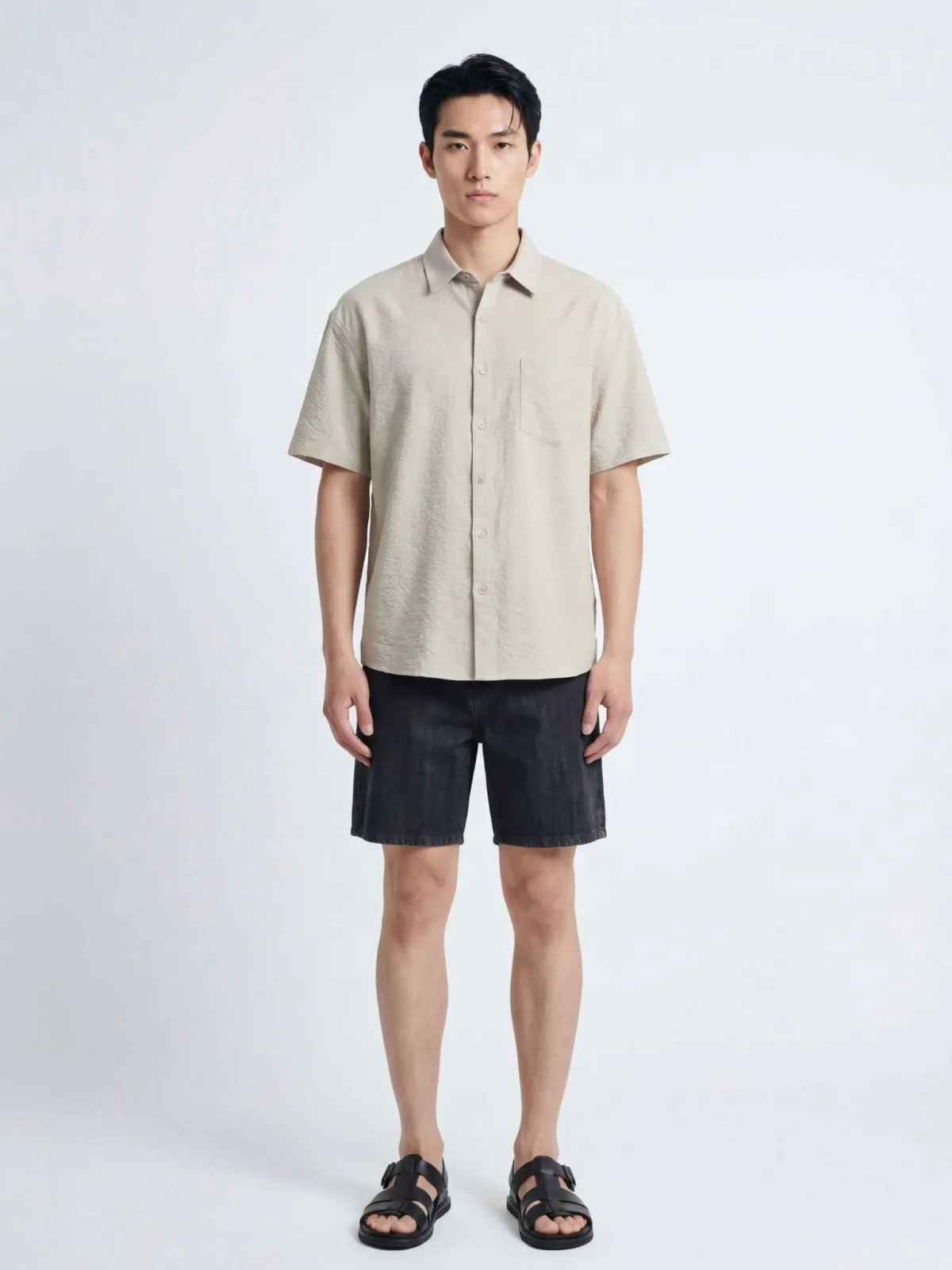 Áo Sơ Mi Nam ICONDENIM Steel Line Form Relaxed SMID0366