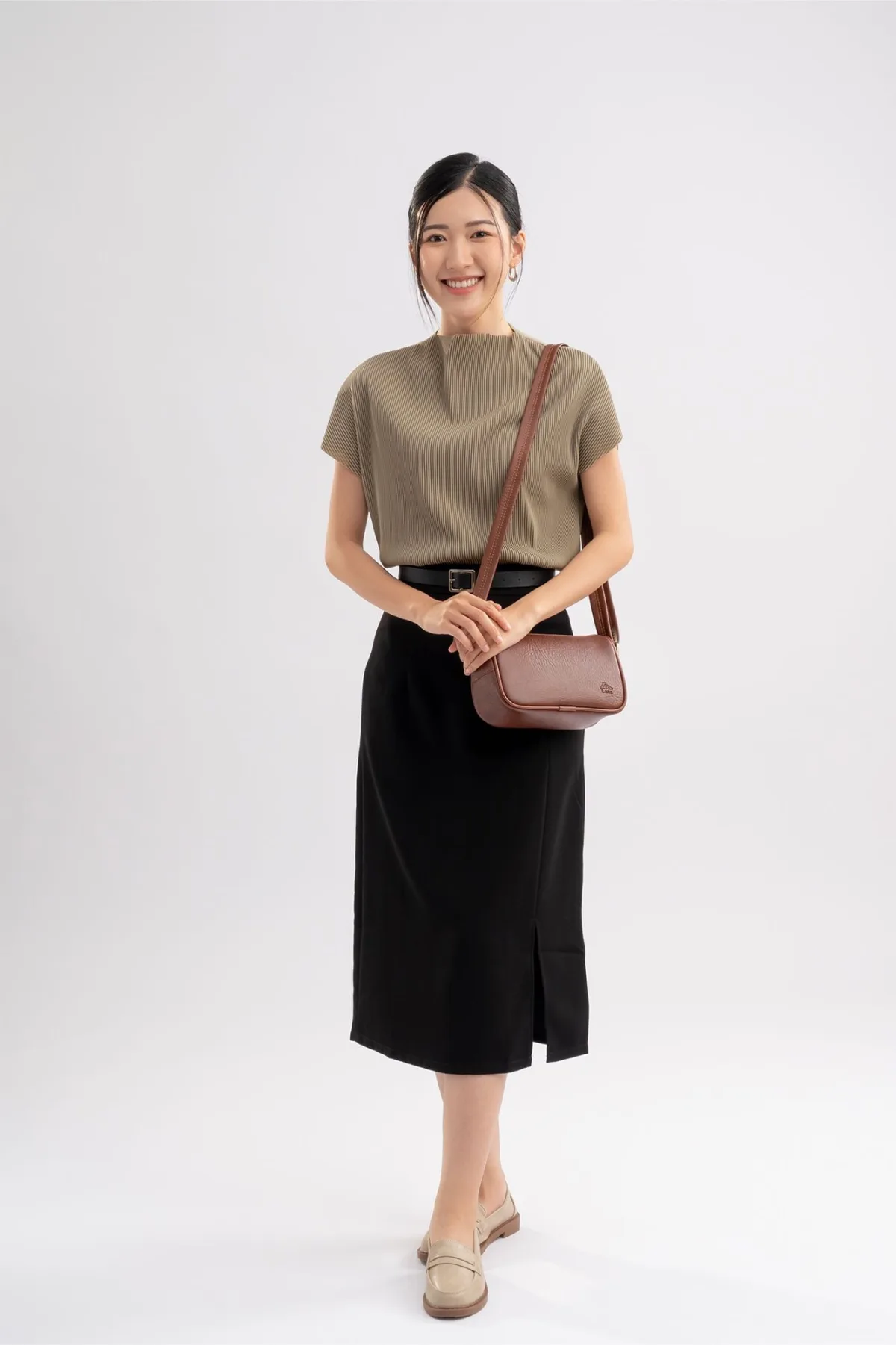 Túi Lata (Thời trang nữ đi chơi size 21 - Túi đeo chéo da HN119)