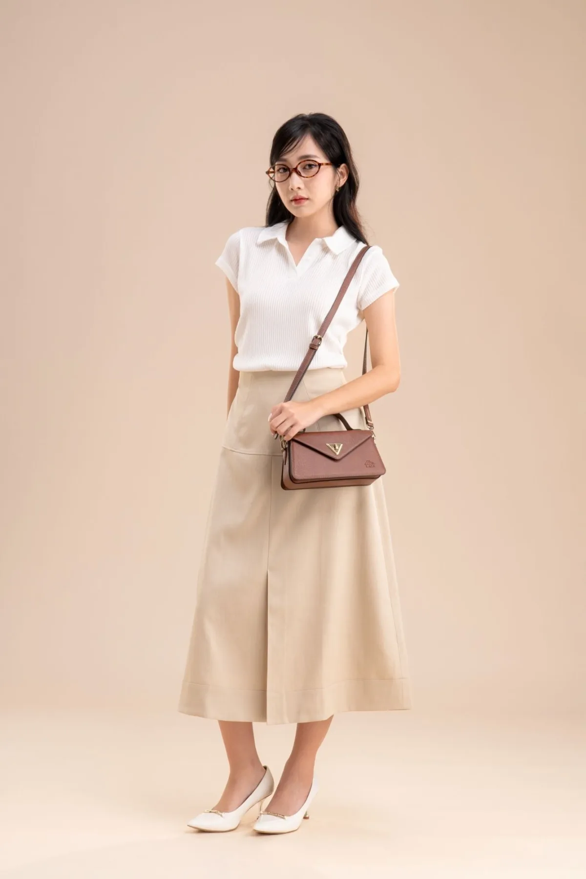 Túi Lata (Thời trang nữ đi chơi size 22 - Túi đeo chéo da HN129)