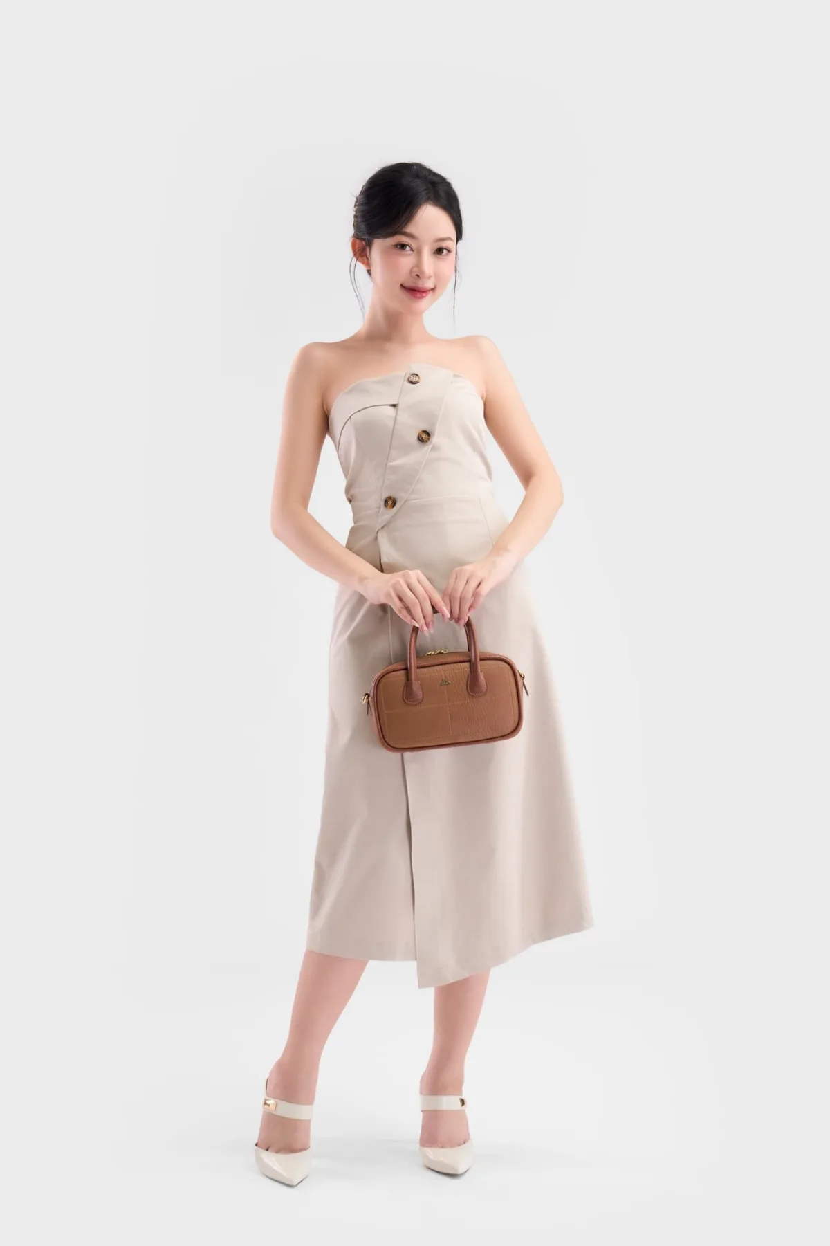 Túi Lata (Thời trang nữ form hộp phối viền chỉ size 23 - Túi đeo chéo da HN140)
