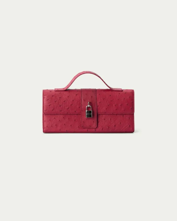 Extended Ostrich Mini Clutch