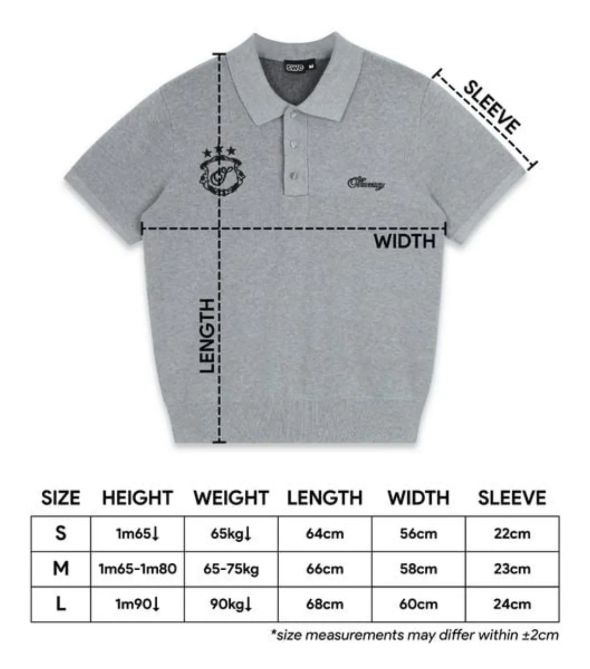ÁO SWE KNIT POLO - GRAY