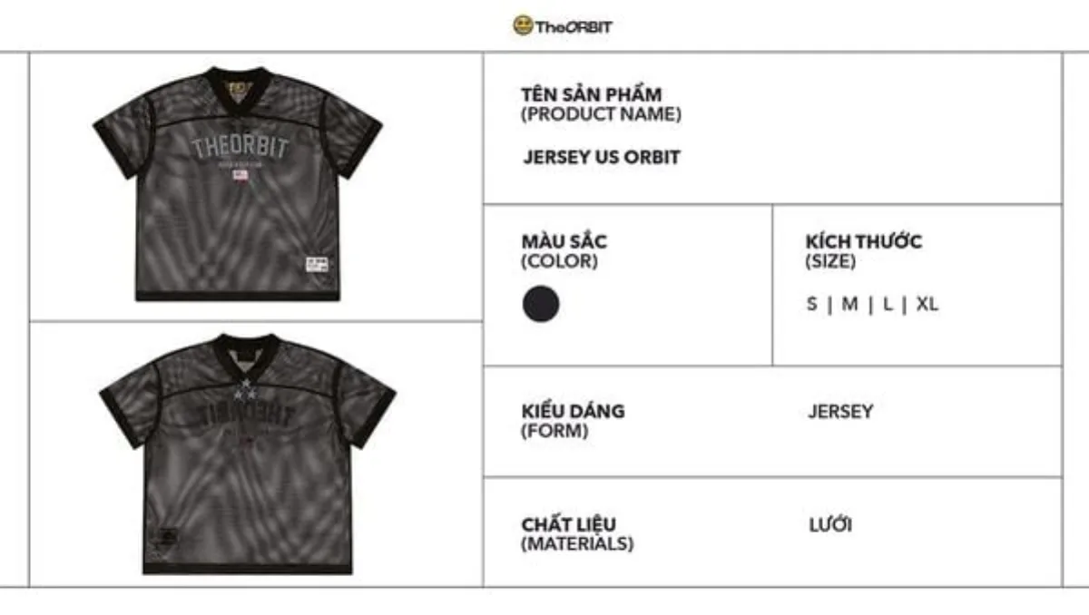 Áo Thể Thao Nam Nữ The ORBIT - Jersey US ORBIT - Local Brand Chính Hãng