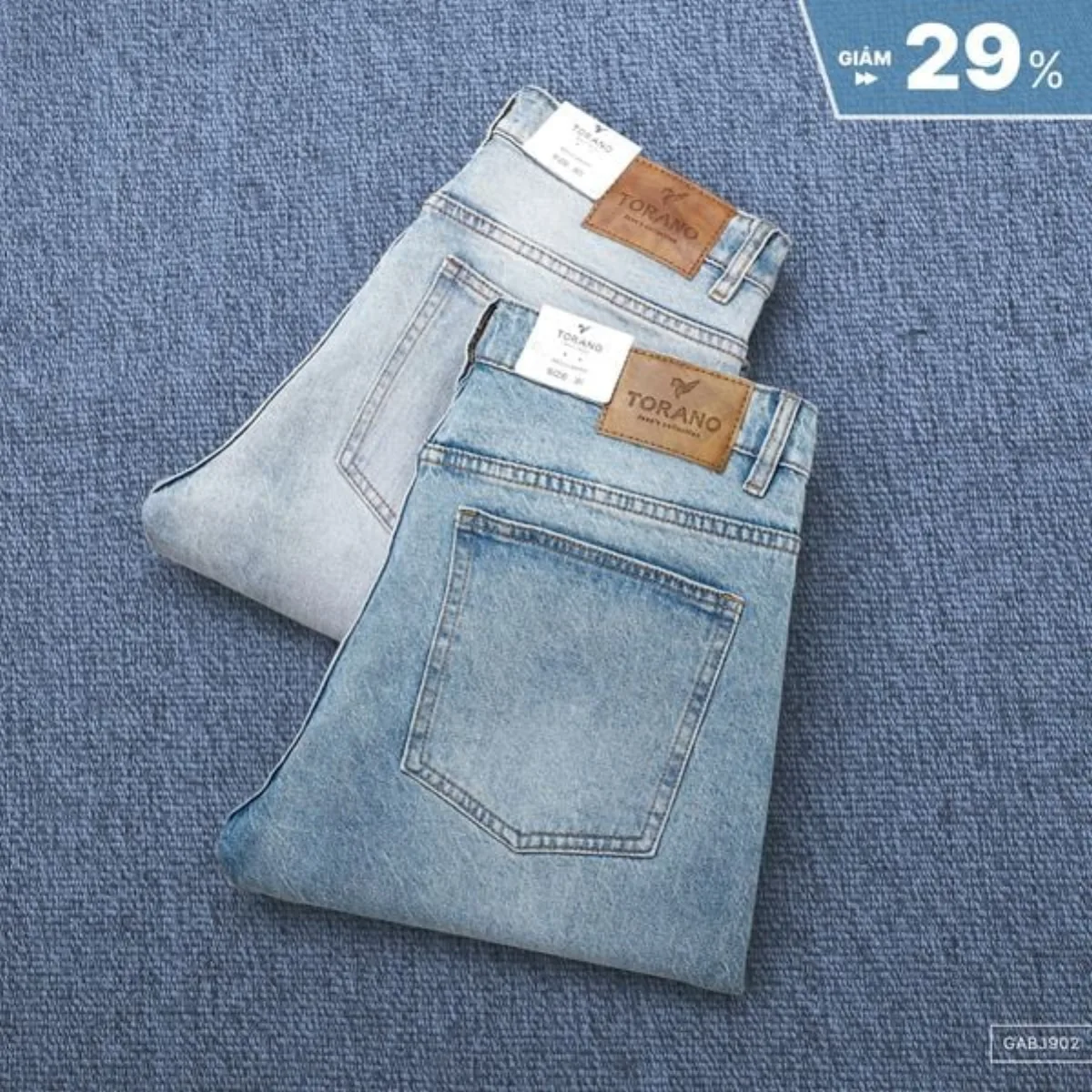 Quần Jeans SMART JEANS TORANO Nam basic regularfit thêu logo ở túi đồng hồ dày dặn siêu bền không phai màu GABJ902