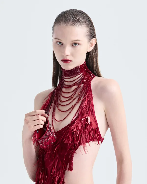 Rouge Rhapsody Cascade Beaded Choker