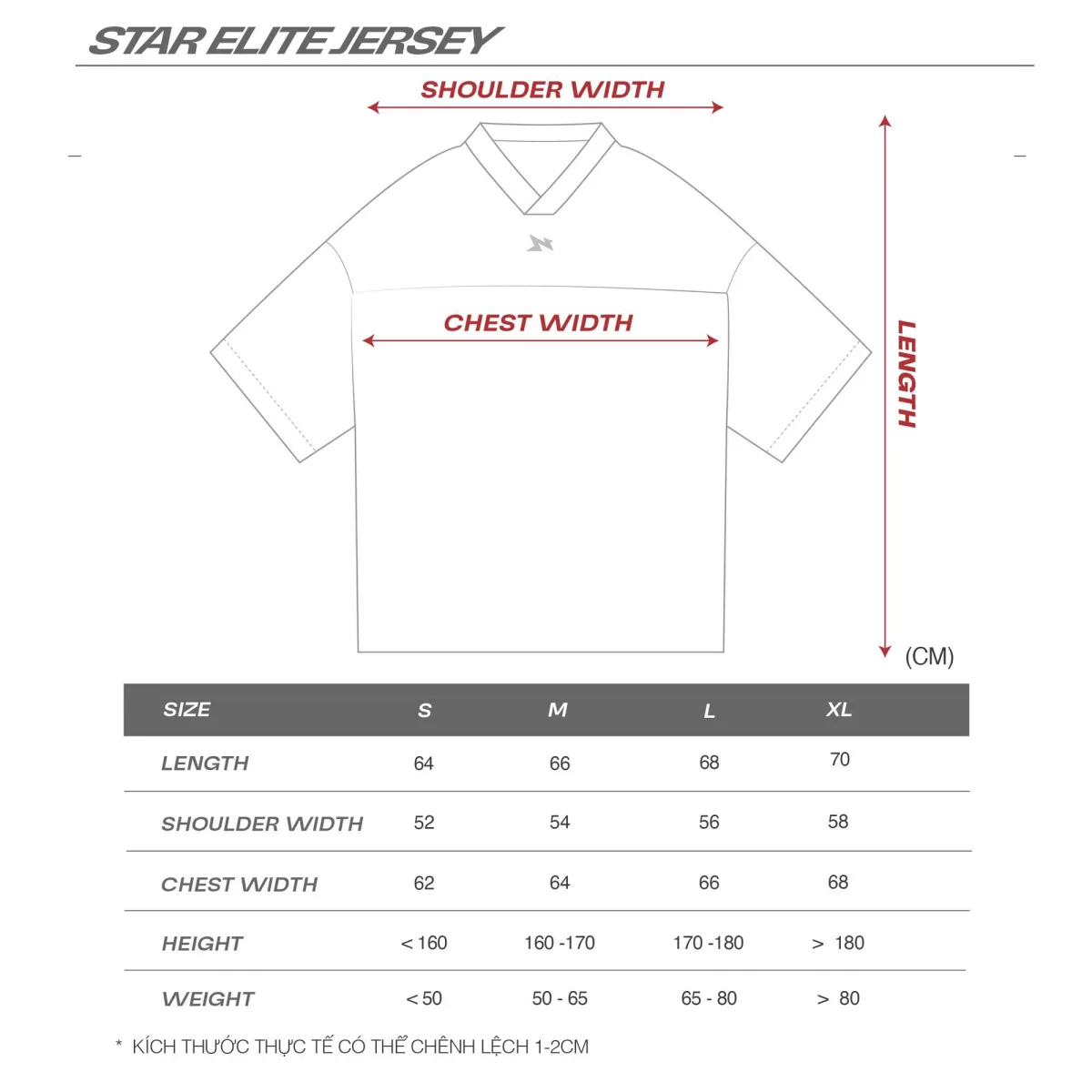 Áo NEEDS OF WISDOM Star Elite Jersey - Red - Local Brand Chính Hãng