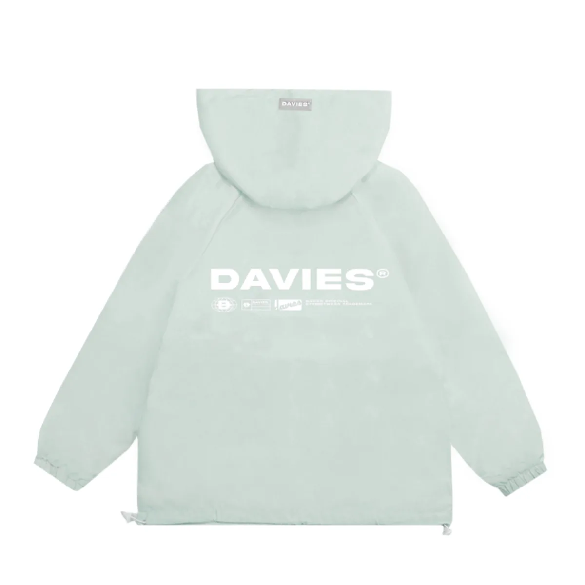 Áo khoác dù nam nữ form rộng DAVIES  có nón màu đen, xám Hooded Basic Jacket local brand | D25-AK1