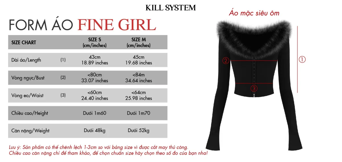 Áo cổ V phối lông tay dài siêu ôm FINE GIRL - 𝐊𝐈𝐋𝐋 𝐒𝐘𝐒𝐓𝐄𝐌