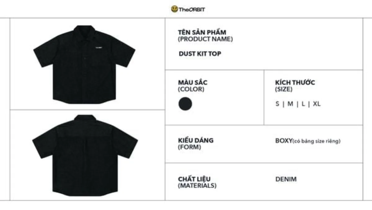 Áo Sơ Mi Nam Nữ The ORBIT DUST KIT TOP - Local Brand Chính Hãng