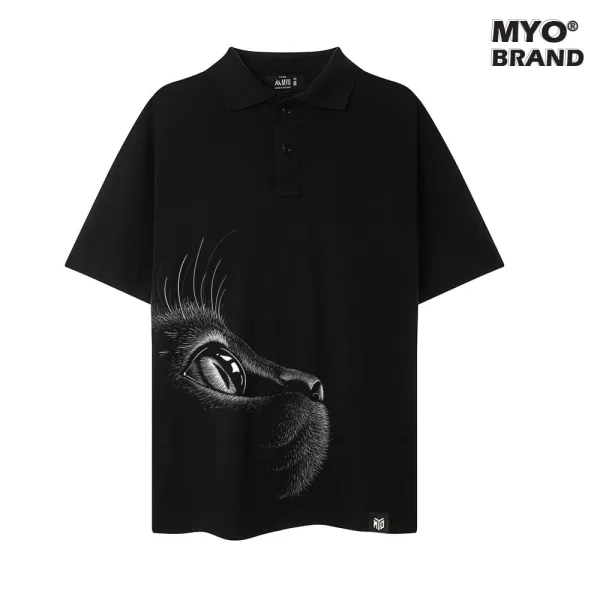 Áo Polo Form Rộng MYO In Hình Mèo Black Cat Q044