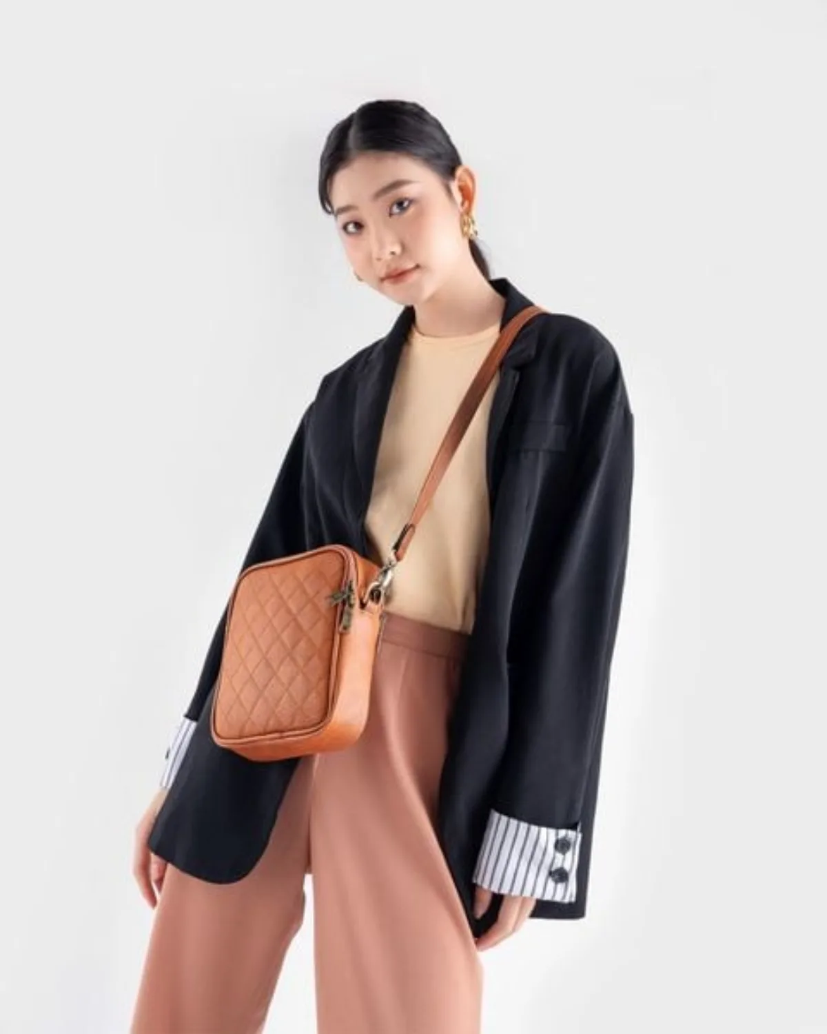 Túi Lata (Thời trang nữ đi chơi size 17 - Túi đeo chéo da HN91)