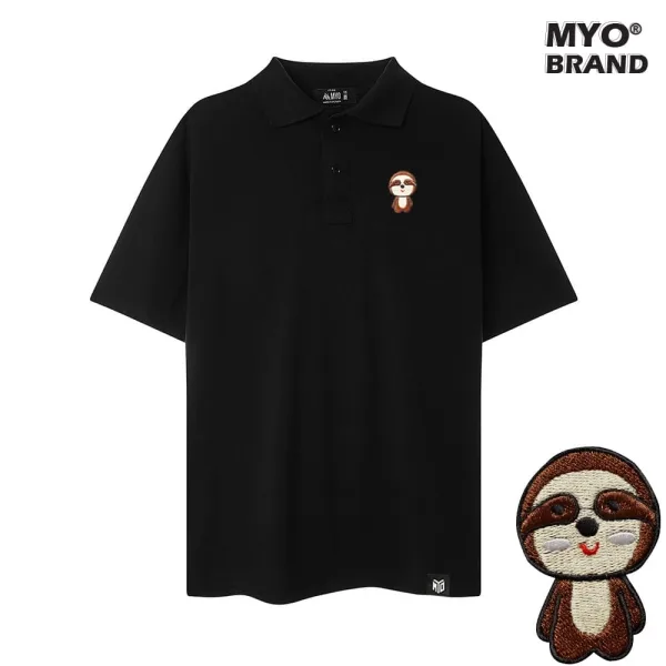 Áo Polo Form Rộng MYO Thêu Gấu M01