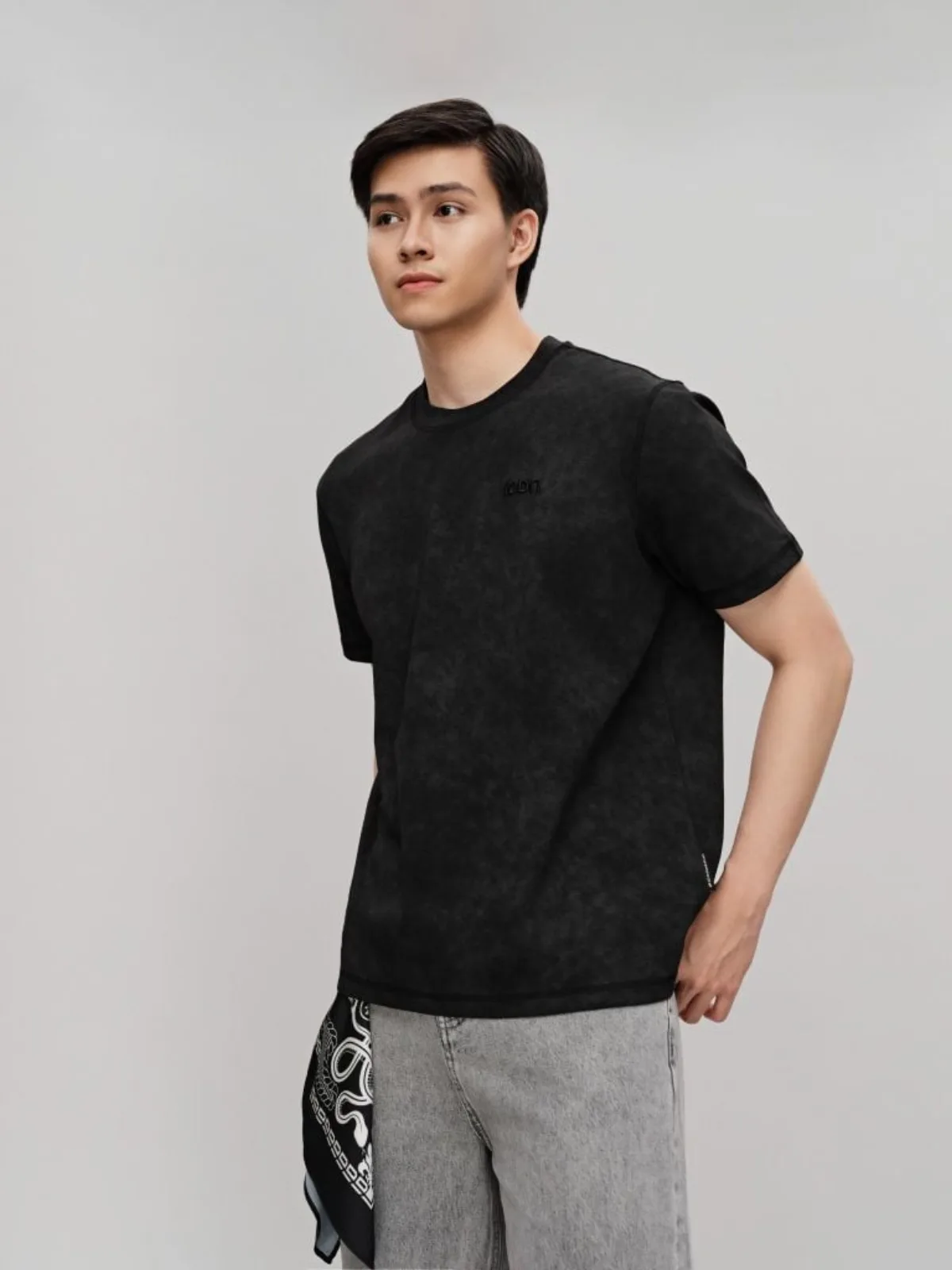 Áo Thun Nam ICONDENIM Basic Logo Wash Form Regular ATID0519