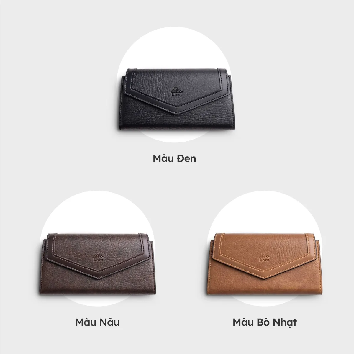 Ví Lata (Thời trang nữ dáng dài phối dây đeo chéo - Ví da VN80)