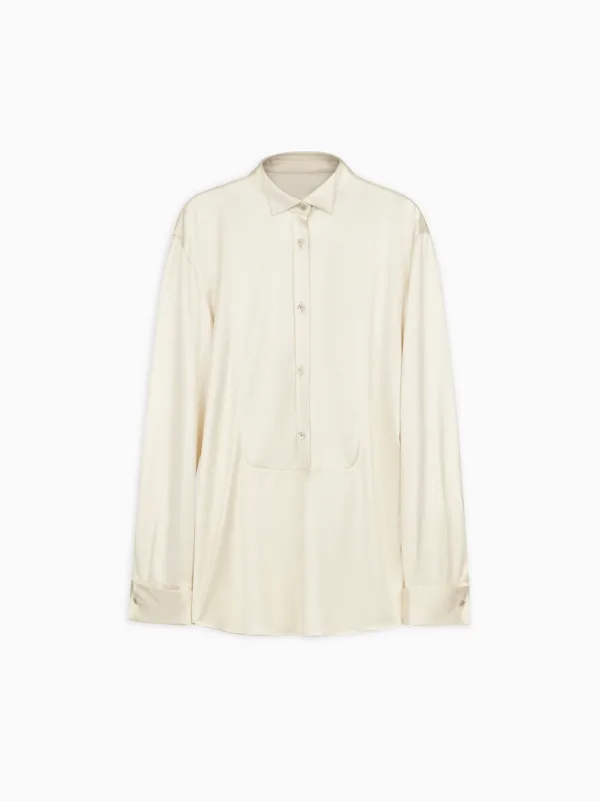 Matty Tux Shirt in Silk Jersey